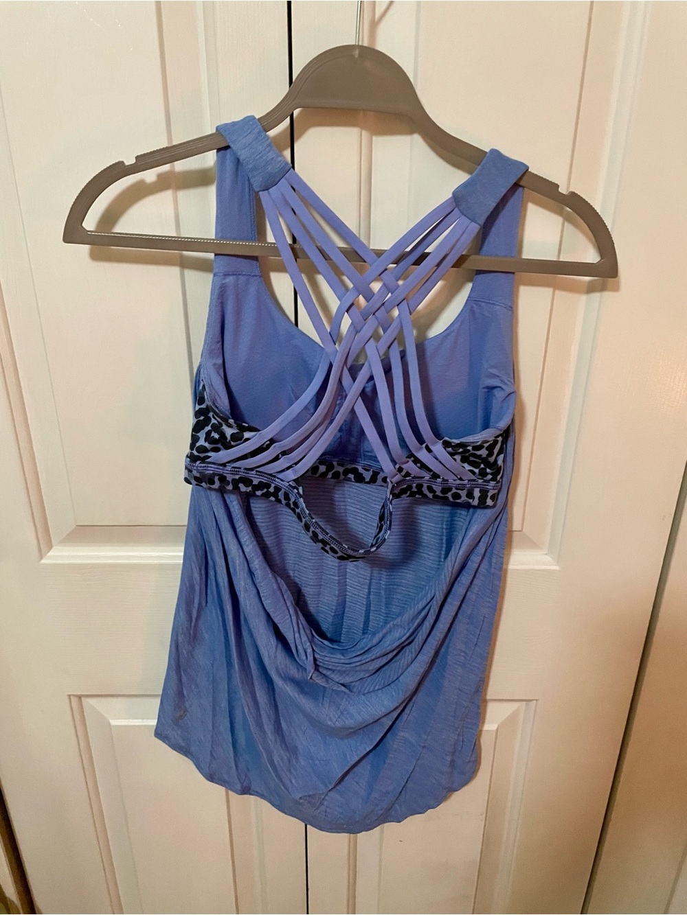 Lululemon Wild Tank Strappy Back Tank Top - Periwinkle Blue & Leopard - Picture 2 of 2